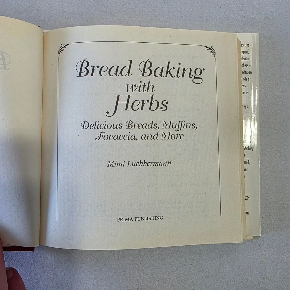 Bread Baking with Herbs Cookbook Delicious Breads‎ Muffins Focaccia 1996
